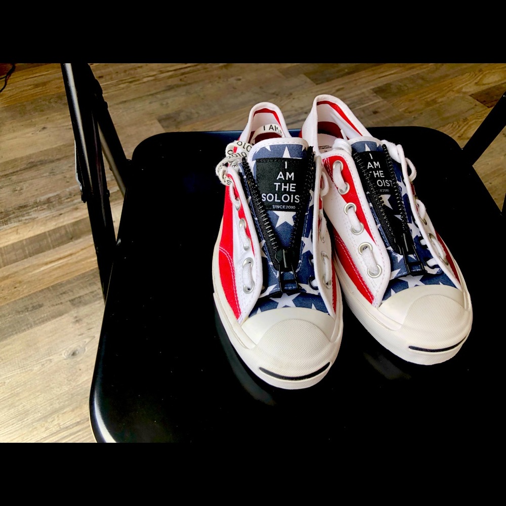 Jack Purcell Red White and Blue Mens 8 Women’s 9.5 Converse